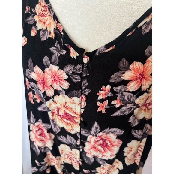 NWOT American Eagle Strappy Floral Tank | Double Criss Cross Straps Button Down - Picture 3 of 6